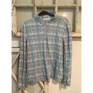 Nivo Sport size XL gray teal & white 1/4 zip ventilated top